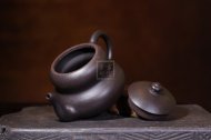 《葫蘆》宜興紫砂壺工藝美術師手工茶壺茶具黑朱泥葫蘆