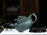 《云龍》宜興紫砂壺高級(jí)工藝美術(shù)師手工民國綠泡茶壺魚化龍茶具