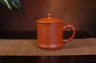 《全手工紫砂杯竹香蓋杯》宜興朱泥紫砂壺民間藝人全手工茶壺 《全手工紫砂杯竹香蓋杯》宜興朱泥紫砂壺民間藝人全手工茶壺