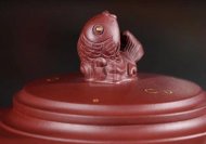《魚躍龍門》宜興紫砂壺高級(jí)工藝美術(shù)師手工禮品茶具底槽青