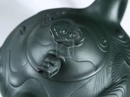 《云龍》宜興紫砂壺高級(jí)工藝美術(shù)師手工民國綠泡茶壺魚化龍茶具