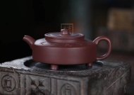 《周盤(pán)》宜興紫砂壺實(shí)力派名家手工紫泥周盤(pán)茶具茶壺