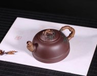 《君子竹》宜興紫砂壺工藝美術(shù)師手工紫泥泡茶壺茶具