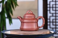《四方竹鼎》宜興工藝美術(shù)師手工紫砂壺底槽青料茶壺茶具