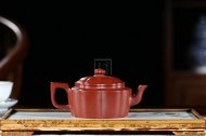 《菱花井欄》宜興名家紫砂壺高級工藝美術(shù)師純手工大紅袍泡茶壺菱花家用套裝功夫茶具