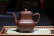 《清雅四方》宜興實(shí)力派名家張偉軍大師紫泥紫砂壺全手工功夫泡茶壺
