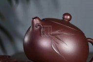 《竹節(jié)西施》宜興紫砂壺工藝美術師純手工紫泥茶壺全手工西施紫砂壺