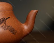 君德壺（精刻花鳥(niǎo)）