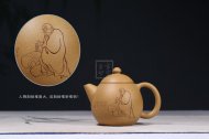 《澄心清神》宜興紫砂壺工藝美術師手工段泥龍旦茶壺具