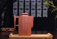 《八卦》宜興高級工藝美術師手工紫砂壺清水泥料茶壺茶具