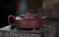 《周盤(pán)》宜興紫砂壺實(shí)力派名家手工紫泥周盤(pán)茶具茶壺