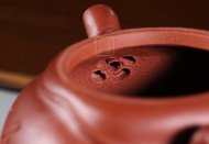 《空山幽竹》紫砂壺宜興工藝美術師手工紅皮龍茶壺茶具