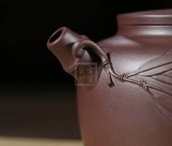 《品竹壺》宜興紫砂壺紫泥助理工藝美術師全手工茶壺茶具