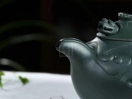 《云龍》宜興紫砂壺高級(jí)工藝美術(shù)師手工民國綠泡茶壺魚化龍茶具
