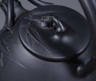 《石瓢提梁》宜興紫砂壺工藝美術師手工小容量功夫茶壺紫泥還原燒石瓢提梁