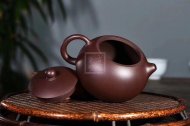 《竹節(jié)西施》宜興紫砂壺工藝美術師純手工紫泥茶壺全手工西施紫砂壺