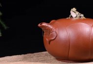 《荷塘月色茶具》宜興紫砂壺名師高級工藝美術師手工大紅袍金絲西施泡茶壺