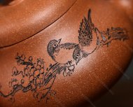 君德壺（精刻花鳥(niǎo)）