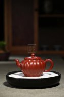 《菱韻花香》宜興紫砂壺手工工藝美術師大紅袍壺茶壺菱花茶具