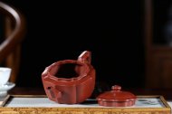 《菱花井欄》宜興名家紫砂壺高級工藝美術(shù)師純手工大紅袍泡茶壺菱花家用套裝功夫茶具