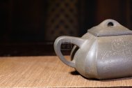 《四方抽角石瓢》經典紫砂壺抽角宜興全手工高級工藝美術師泡茶壺茶具蟹殼青段泥