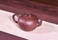 《逍遙竹》宜興紫砂壺工藝美術師純手工紫泥泡茶壺茶具一粒珠