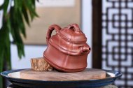 《四方竹鼎》宜興工藝美術(shù)師手工紫砂壺底槽青料茶壺茶具